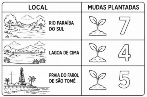 Tabela de Mudas Plantadas