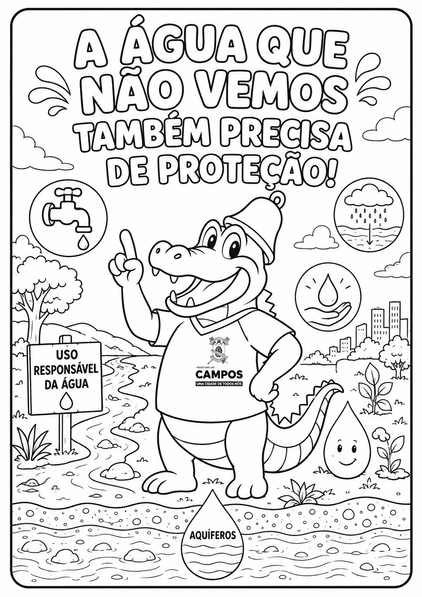 Cartaz da Campanha: A Água Que Não Vemos Também Precisa de Proteção!
